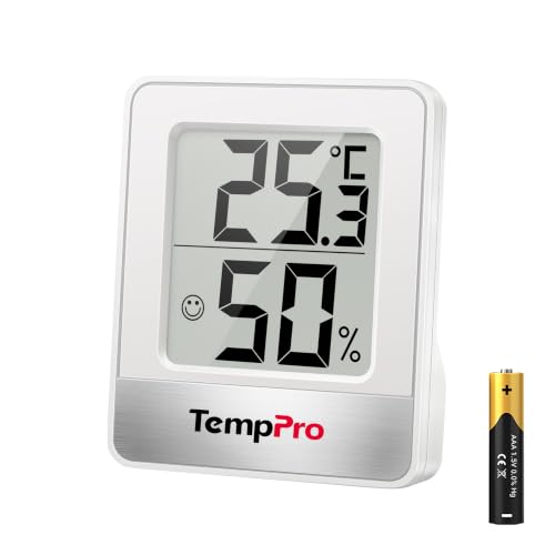 Imagen de TempPro TP49 Small Digital Hygrometer: Compact Indoor Thermometer with Comfort Indicators en OfertitasTOP