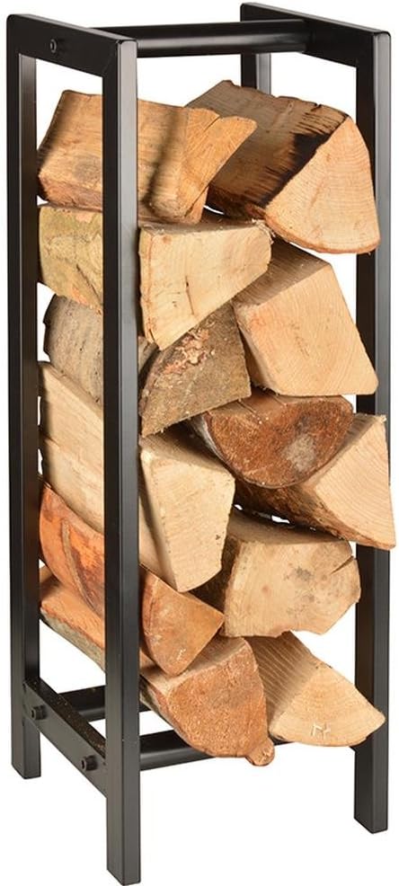 Detalle 2 de Esschert Design FF232 Wood Storage/Carrier – Powder Coated Steel, Black