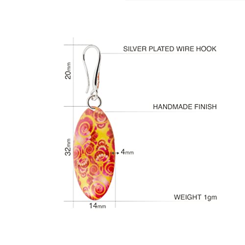 Thumbnail 1 de Classique Ovale Boucles d'Oreilles Pendantes Bouquet de Fleurs - Dragon Porter