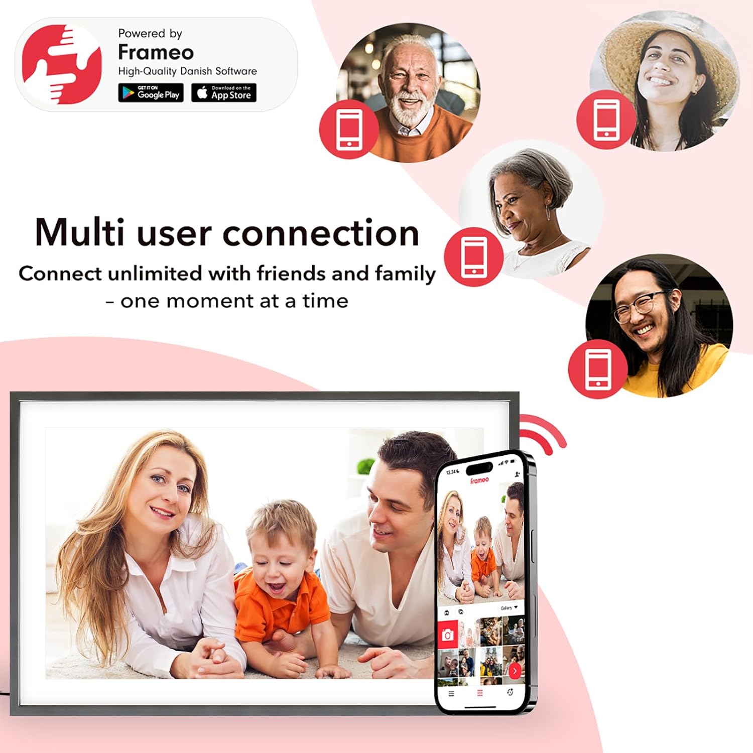 Thumbnail 6 de Frameo 15,6 Zoll digitaler Bilderrahmen 32 GB