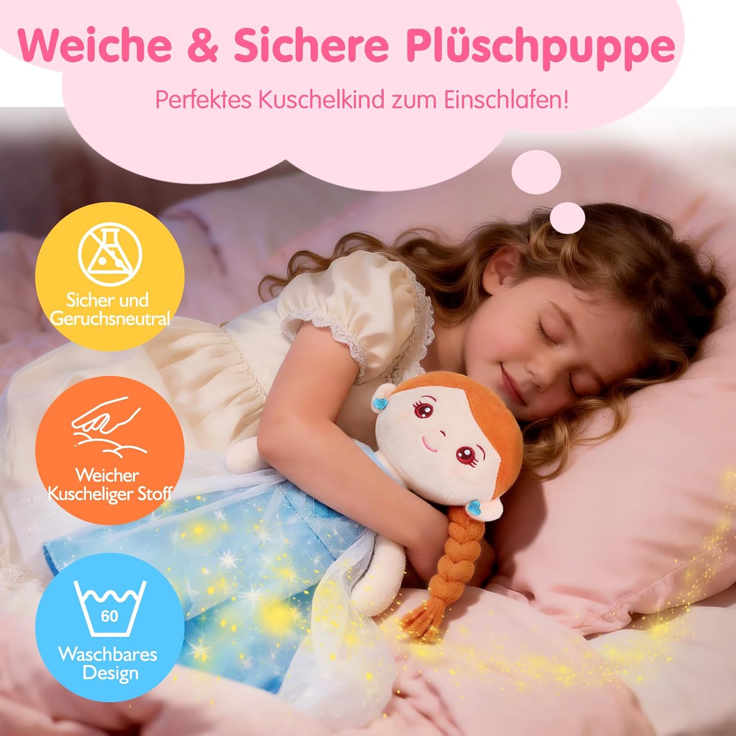 Detalle 2 de hahaland Anziehpuppe mit 3 Outfits