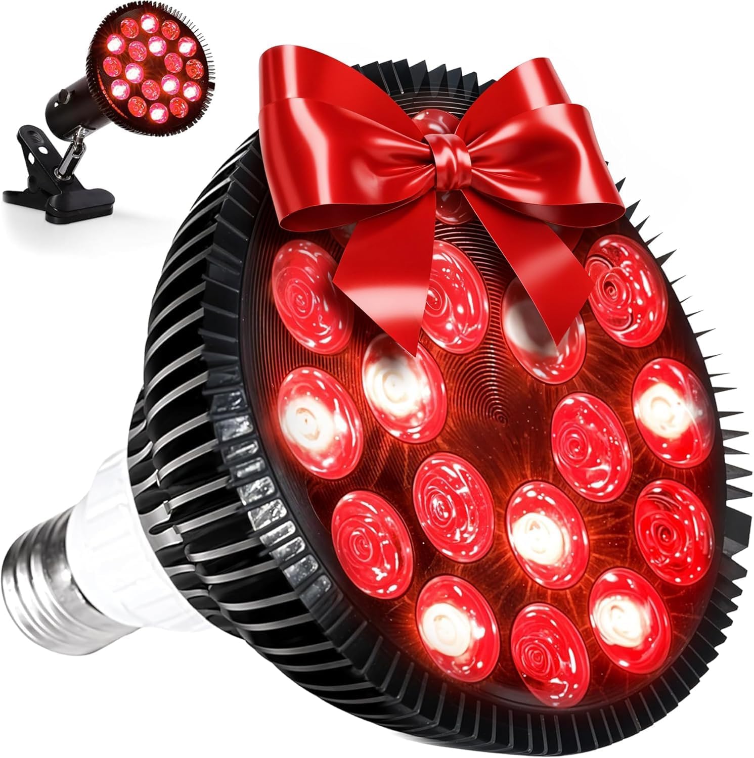 Detalle de LifePro InfraGlow Red Light Therapy Lamp, 660nm + 850nm, Adjustable Clip-On