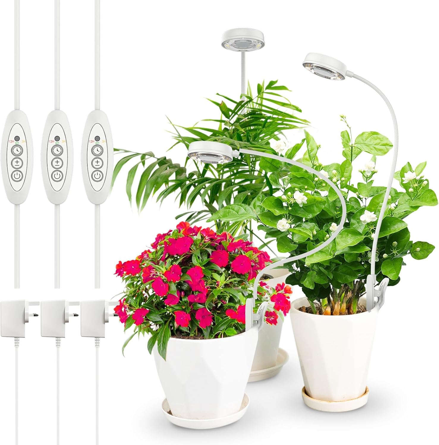 Thumbnail 6 de SANSI Grow Light for Indoor Plants (4000K Sunlike White) Pot Clip LED with 3/6/12H Timer & Gooseneck