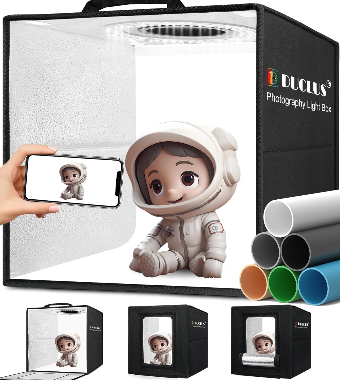 Thumbnail 6 de DUCLUS Fotobox 80 cm mit LED-Lichtpaneelen