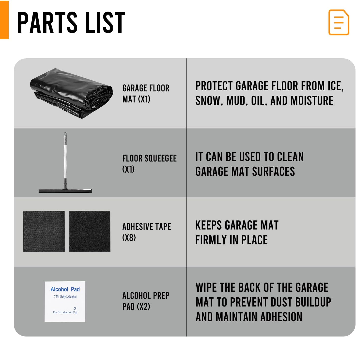 Thumbnail 6 de VUSIGN VS2057 Garage Containment Mat, 8'6" x 20', Waterproof PVC