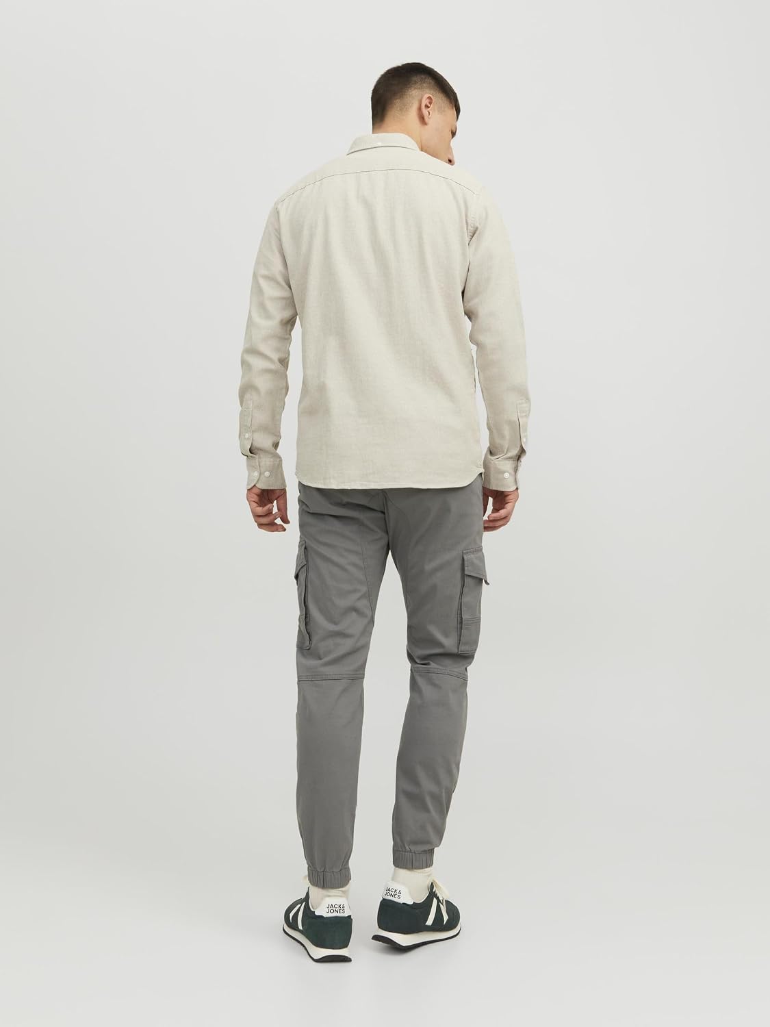 Detalle de JACK & JONES Herren Cargo-Hose Slim Fit (Low Rise) aus Baumwollmix