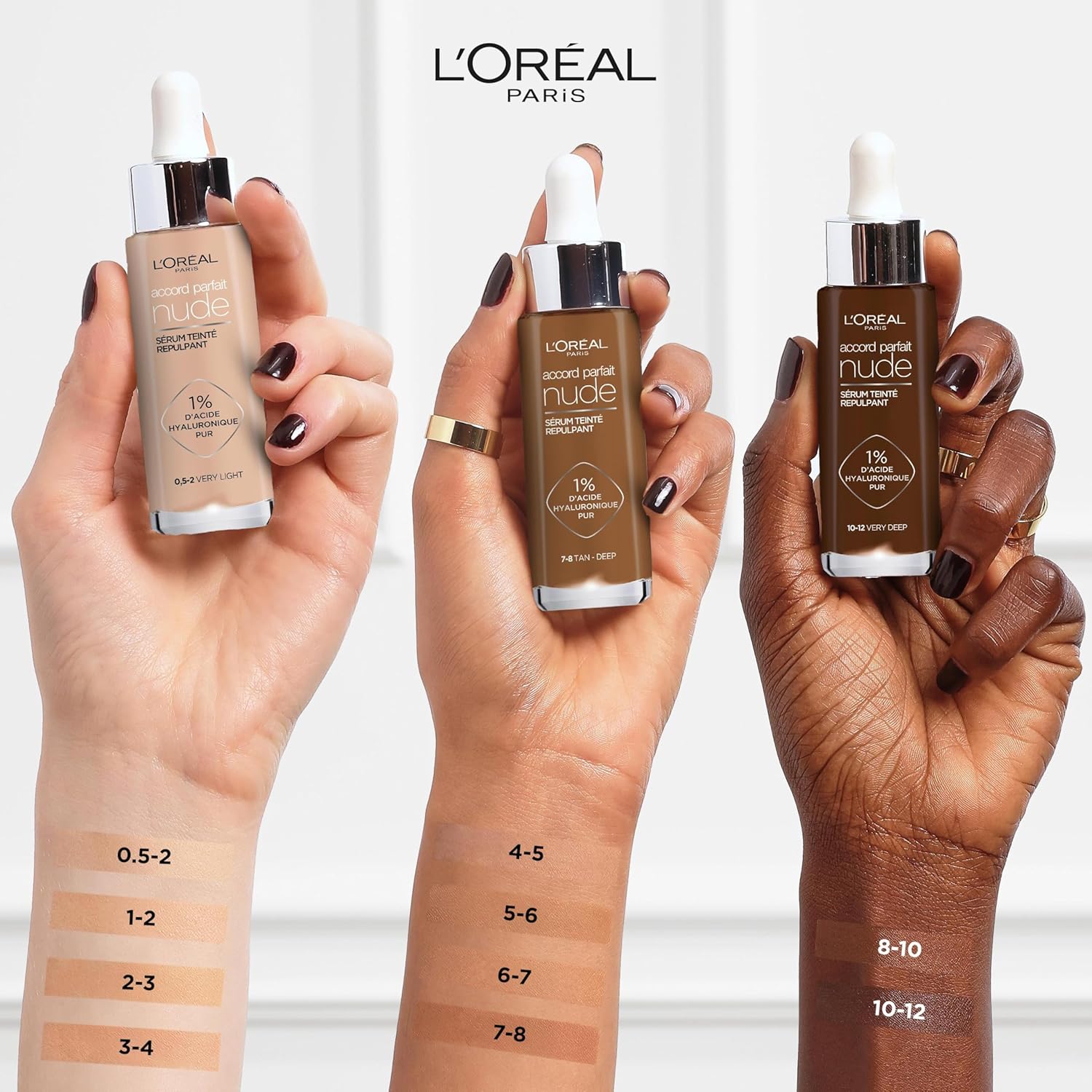 Detalle de L'Oréal Paris Sérum Teinté Repulpant Accord Parfait – Teinte 4-5 Medium, 30 ml