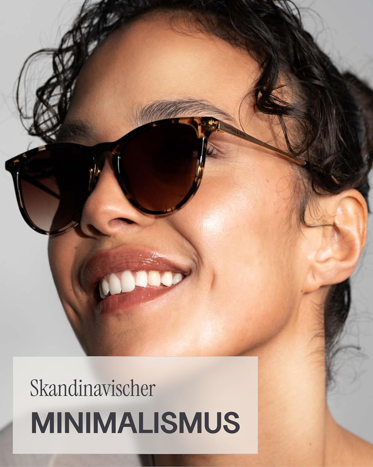 Detalle 2 de Kapten & Son Sonnenbrille Rome – Damen, schmal bis mittlere Kopfgrößen, runde Gläser mit UV-Schutz