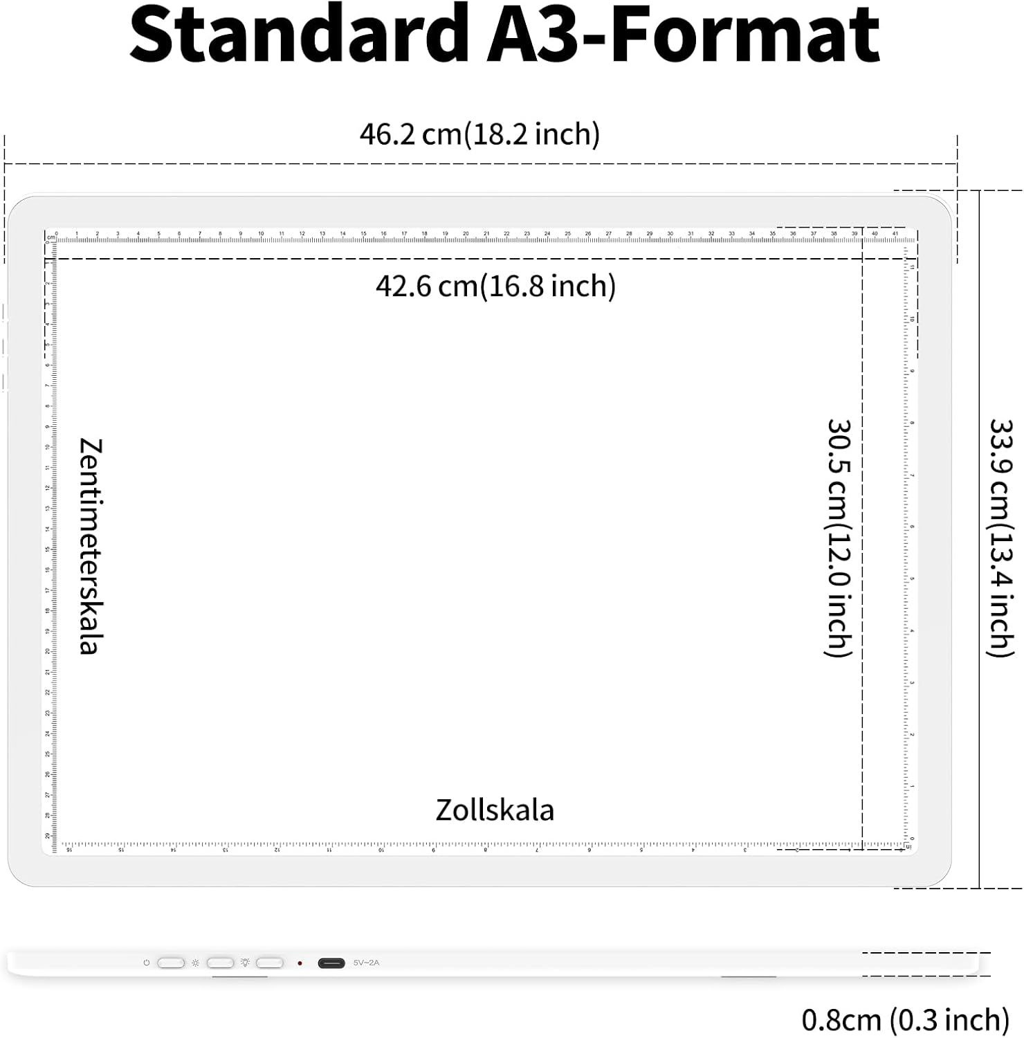 Thumbnail 1 de TOHETO A3 Leuchttisch 42,6×30,5 cm