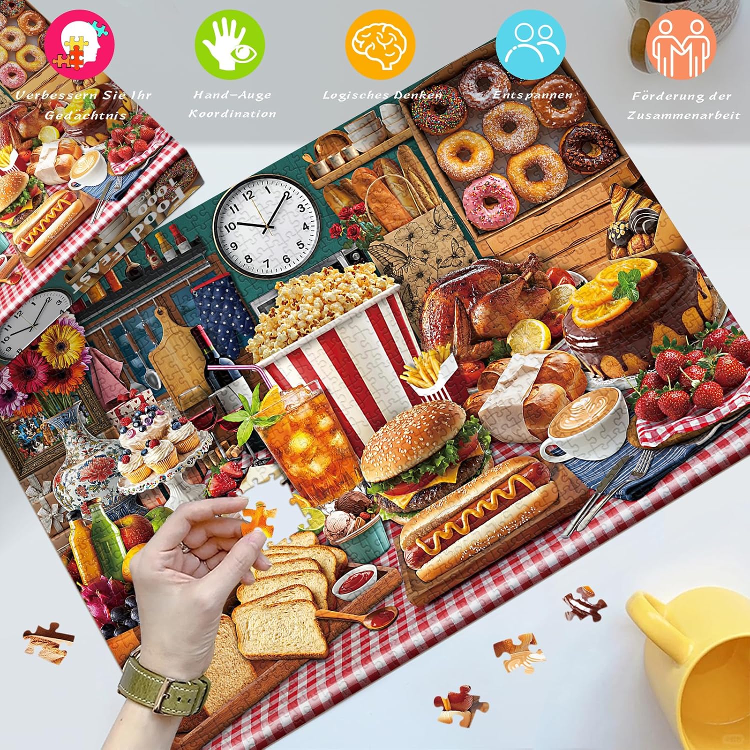 Thumbnail 1 de HUADADA Puzzle 1000 Teile für Erwachsene – 70 x 50 cm, klassische Motiv-Variante ab 14 Jahren