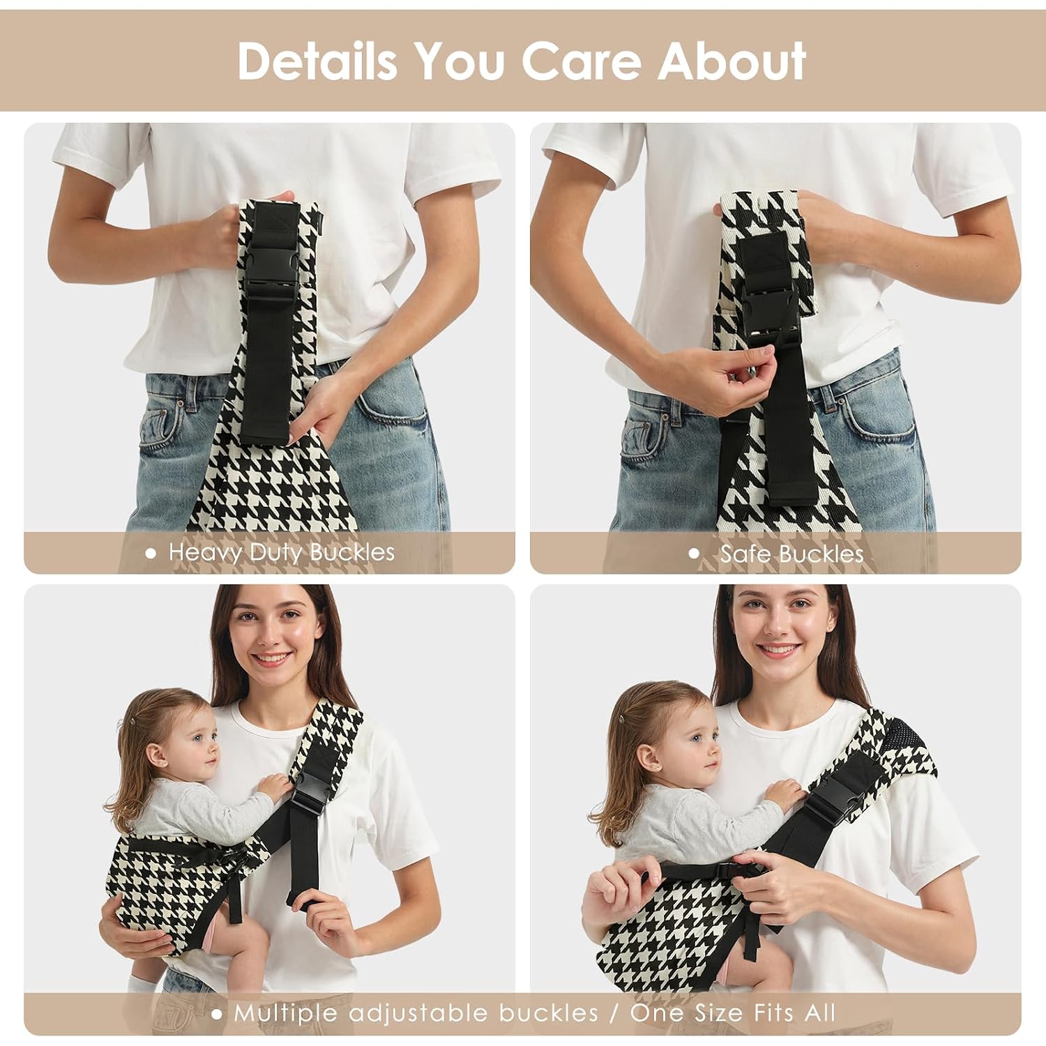 Detalle de Shiaon Baby Sling Carrier 8–40 lb
