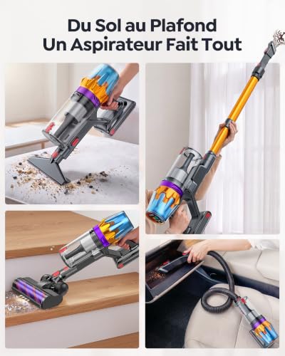 Thumbnail 6 de Fieety U11 aspirateur balai sans fil 650 W, 55 kPa, bac 1,8 L