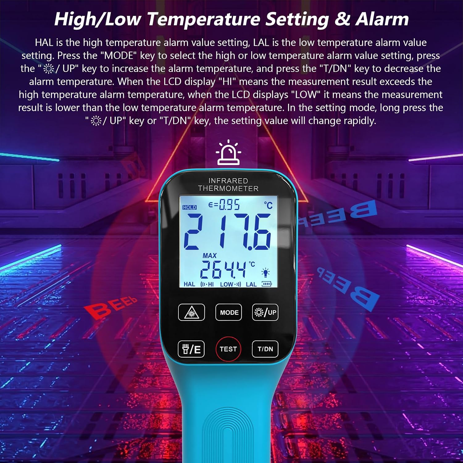 Detalle de Infrared thermometer gun HP-1600