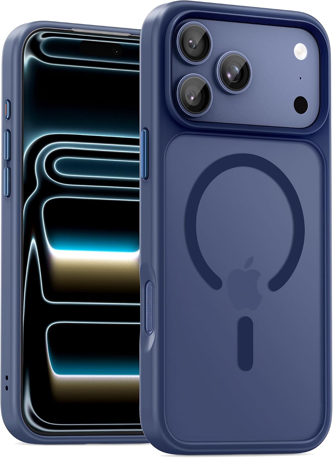 Detalle de UNBREAKcable Magnetic Case for iPhone 17 Pro Max (6.9") with MagSafe and camera protection, Deep Blue