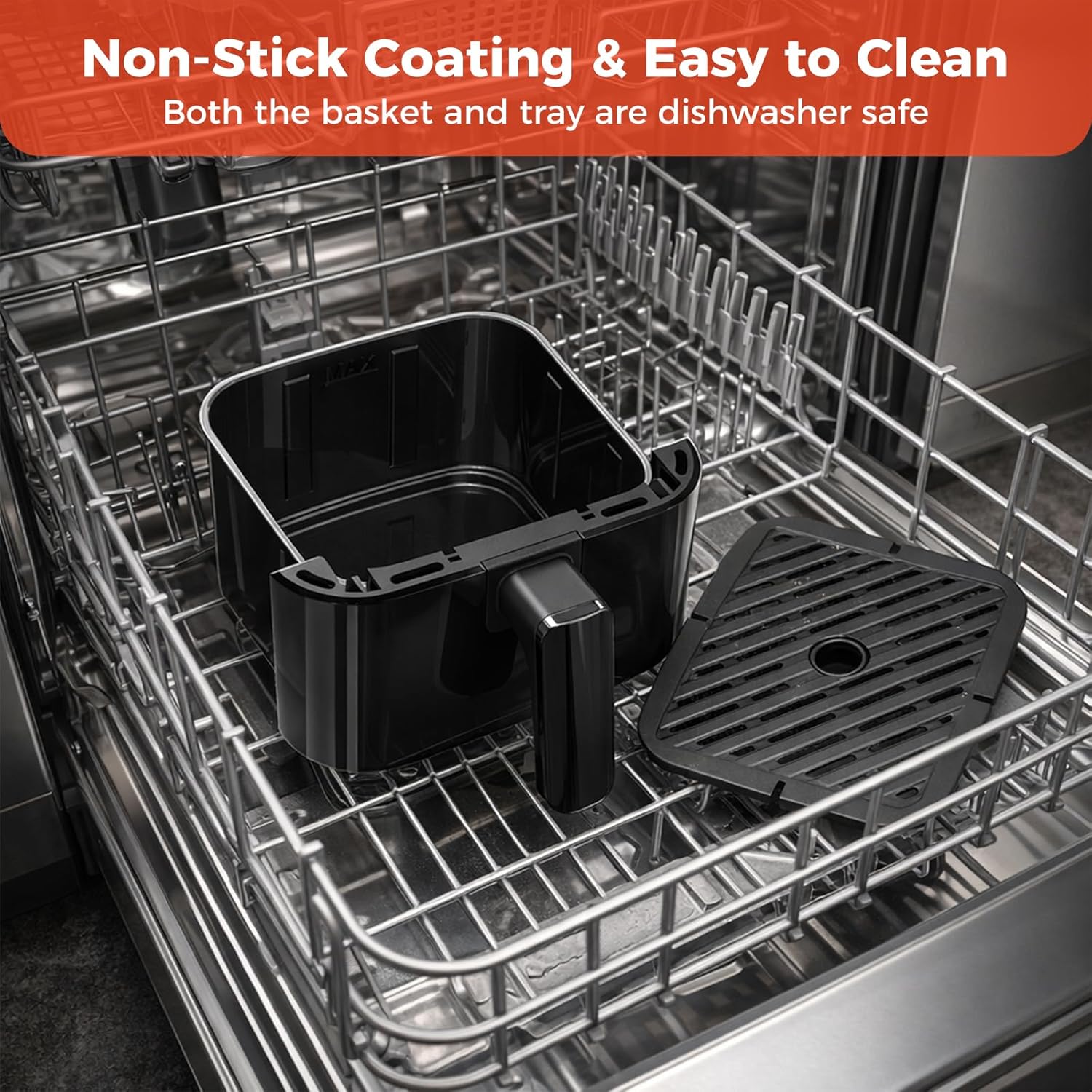Detalle 2 de NEWBULIG Compact Digital Air Fryer (3 Qt) with Nonstick Plate & Dishwasher-Safe Basket