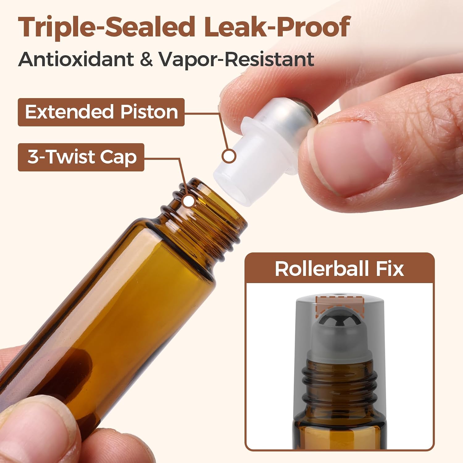 Thumbnail 1 de ComSaf 10ml Roller Glasflaschen 24er Set