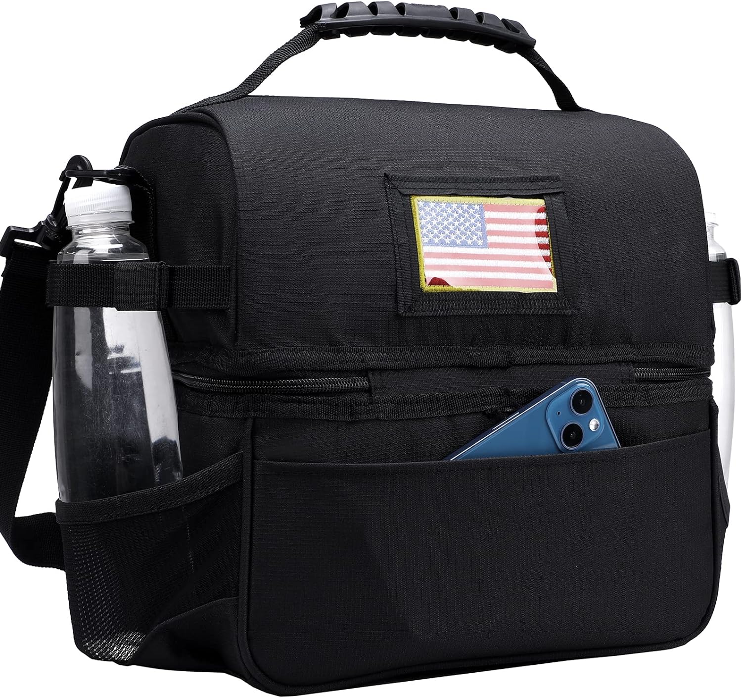 Thumbnail 6 de MIER Dual Compartment Insulated Lunch Bag Tote with Shoulder Strap