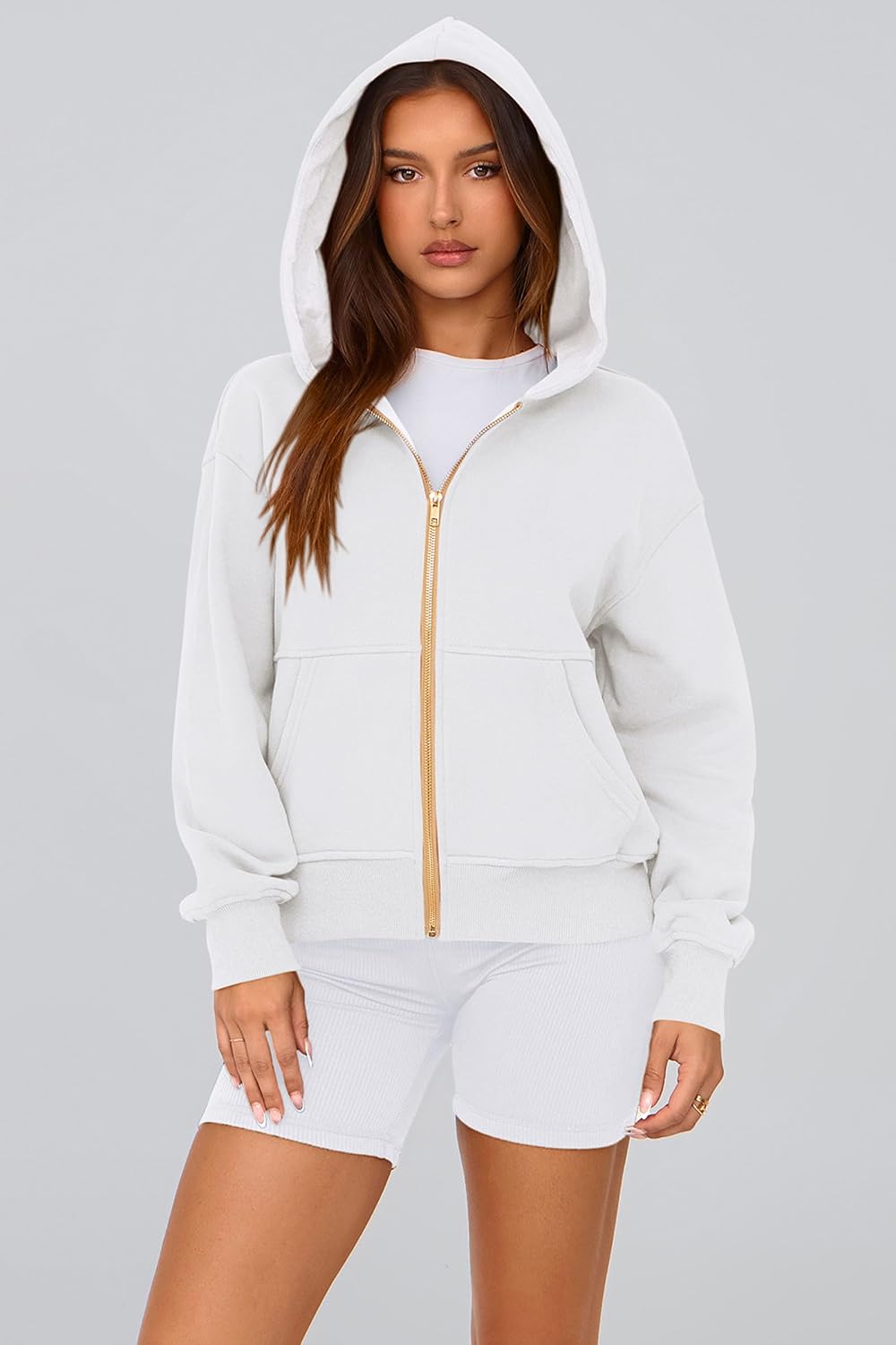 Thumbnail 5 de PRETTYGARDEN Zip Up Hoodie for Women