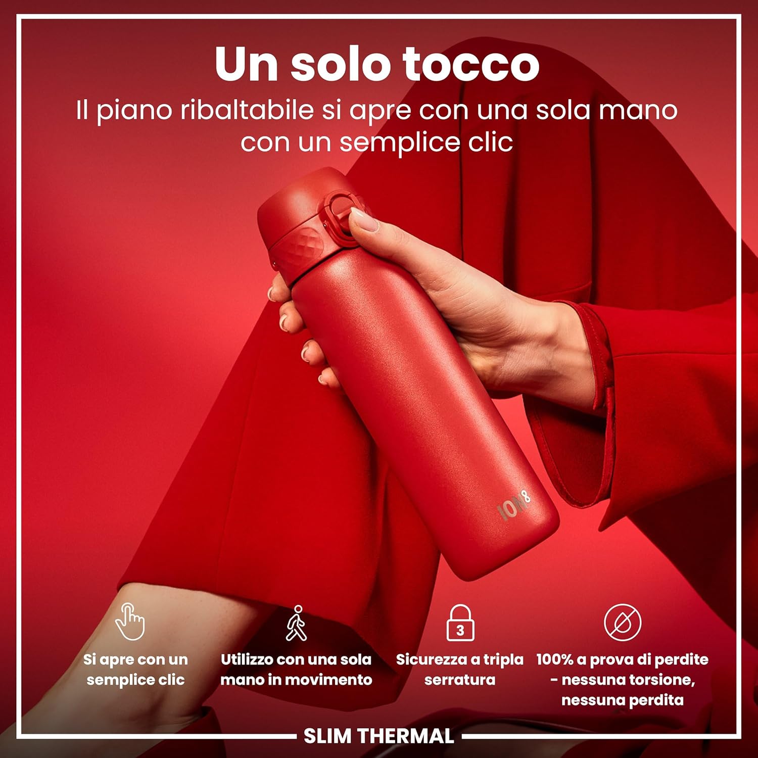 Thumbnail 2 de ION8 Borraccia Termica in Acciaio Isolato 500ml – Resistente, a Prova di Perdite e Facile da Aprire