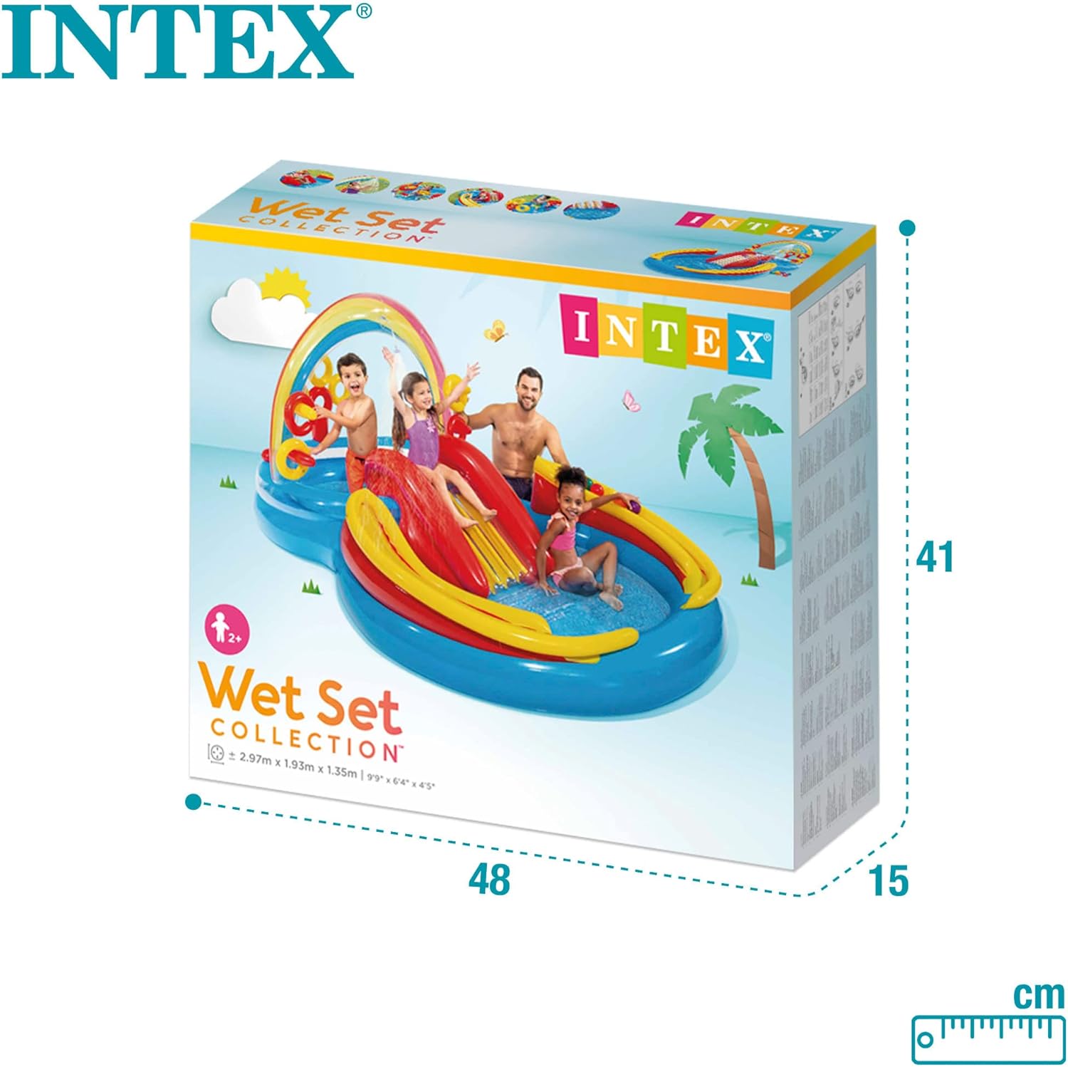 Thumbnail 6 de Intex Rainbow Ring Play Center – Kinder Aufstellpool 297 x 193 x 135 cm, bunt, ab 3 Jahren