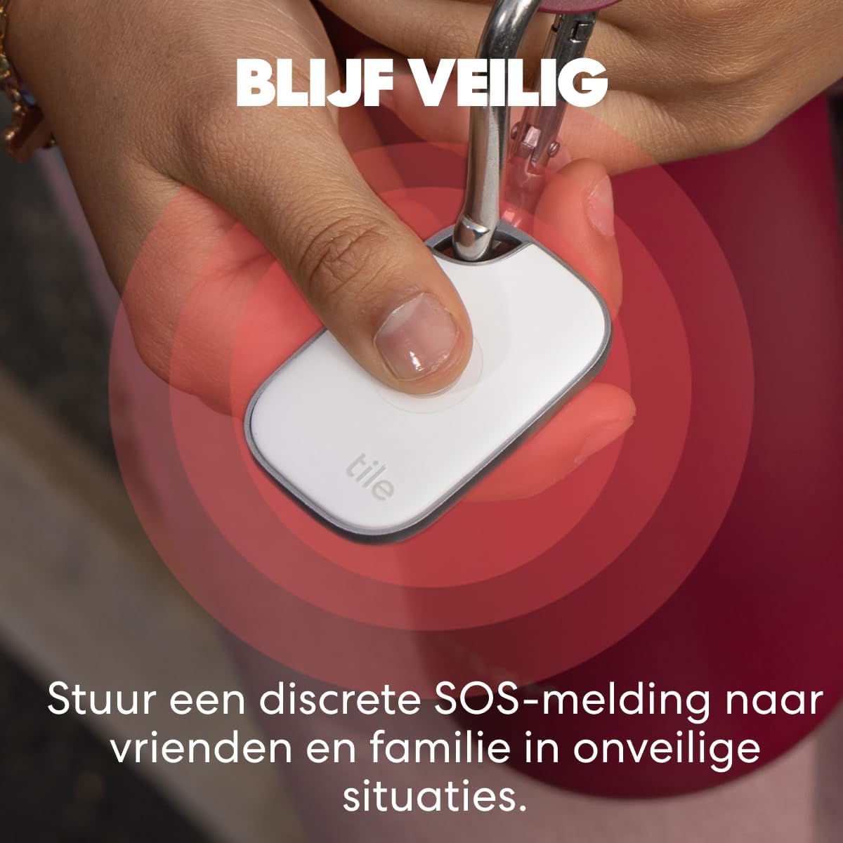 Detalle 2 de Life360 Tile Pro Bluetooth-tracker, set van 4 zwart/wit met vervangbare batterij
