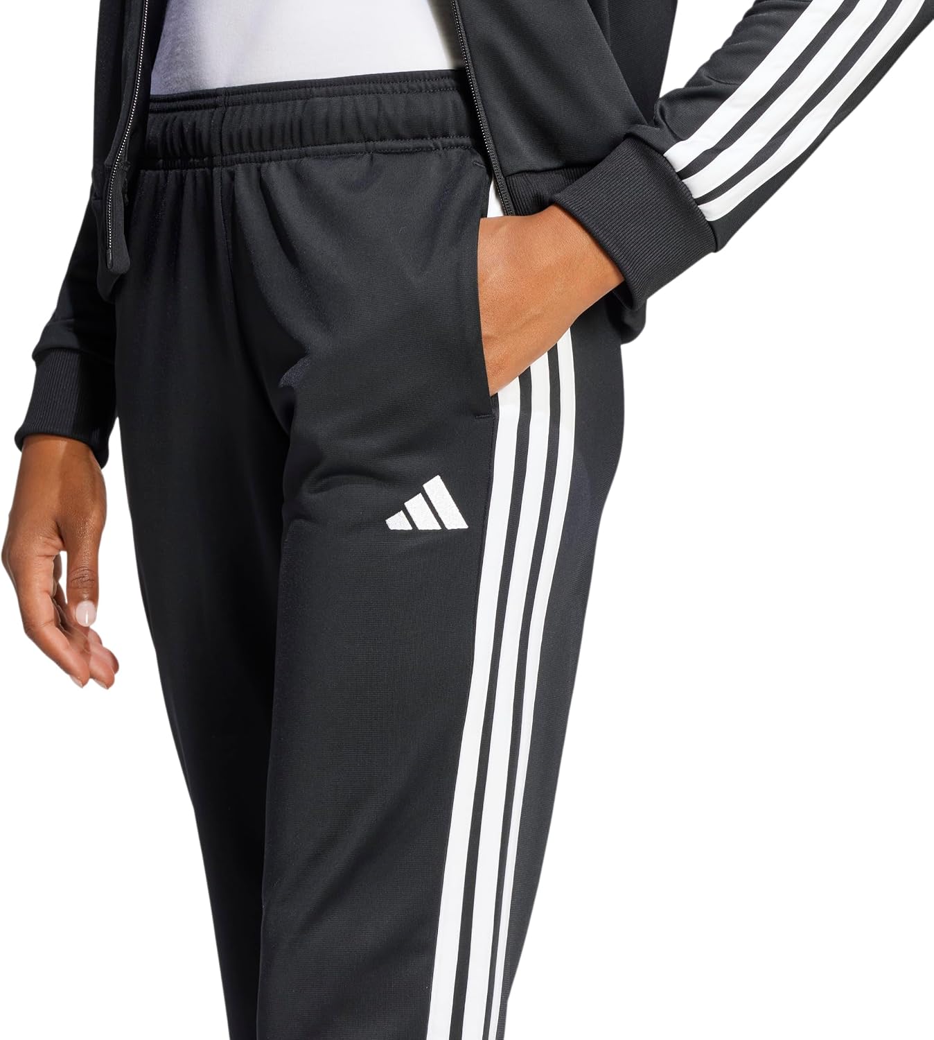 Thumbnail 4 de adidas Donna Essentials 3-Stripes Track Suit, Nero, M
