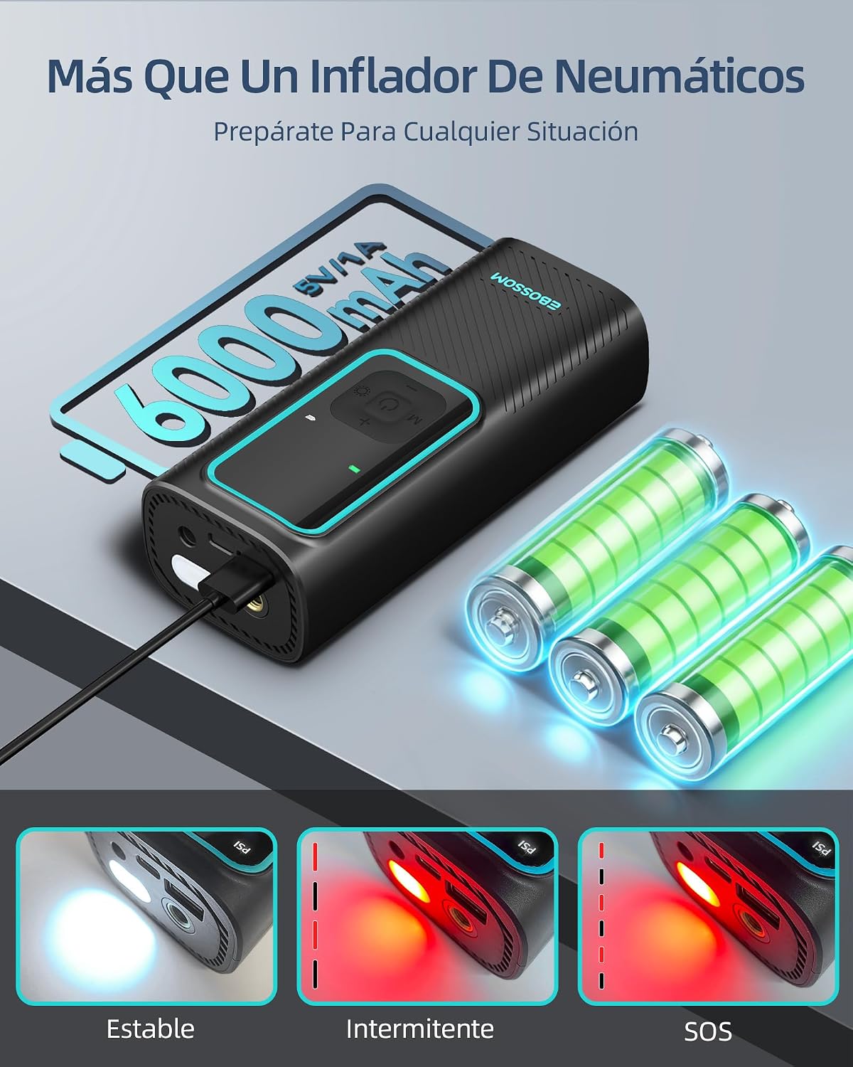 Thumbnail 4 de Compresor EBOSSOM I7 10,3 Bar 6000 mAh