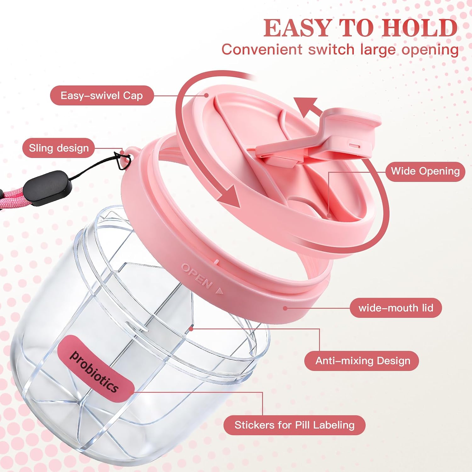 Detalle de Pill Organizer with 7 Large Compartments