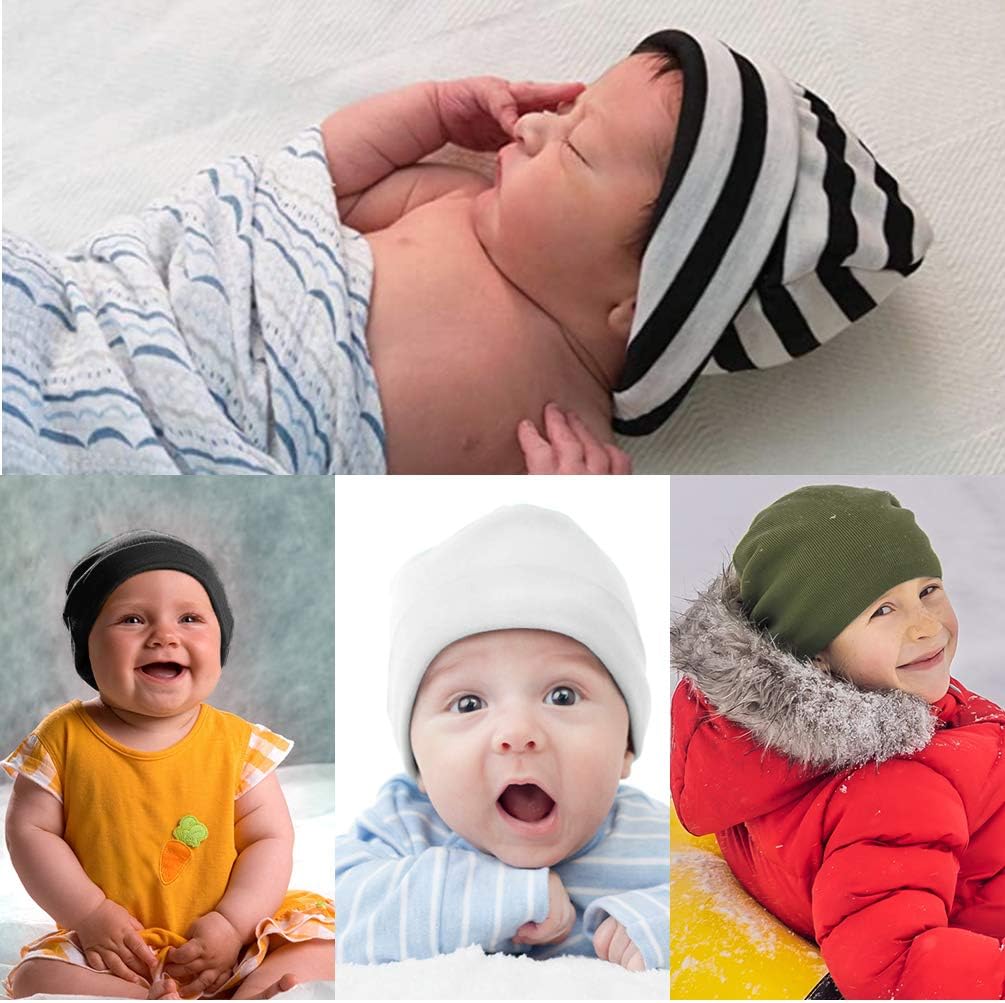 Thumbnail 6 de DRESHOW 4 Pieces Baby Beanie Set: Soft Knit Hats for Newborns & Toddlers