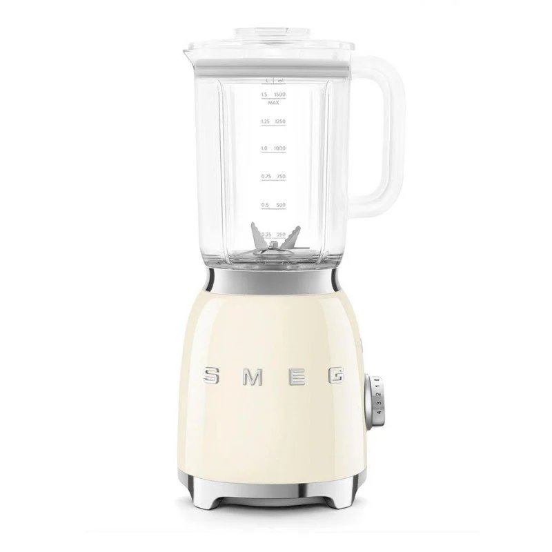 Detalle de Smeg BLF03CREU Batidora 50's Style en acero inoxidable, 800 W, crema