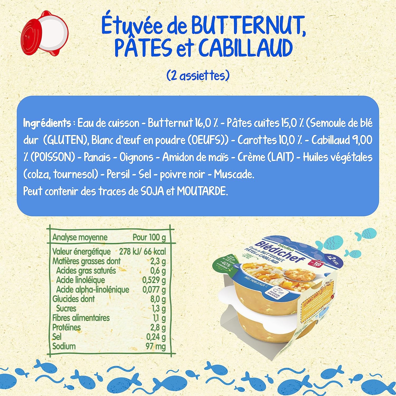 Detalle 2 de Blédina Blédichef 8 plats pour bébé 🍽