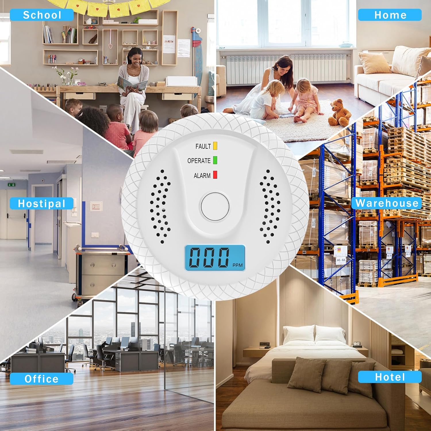 Thumbnail 2 de EIBEST Carbon Monoxide Detector 85 dB