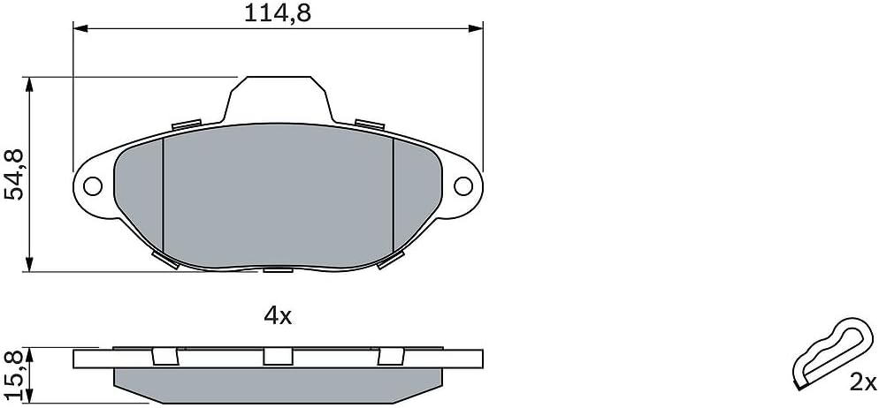 Thumbnail 4 de Bosch BP571 pastiglie freni 55,5 mm