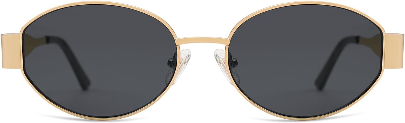Thumbnail 1 de SOJOS Retro Sonnenbrille SJ1217 – Ovales Metalldesign UV400 für Damen und Herren