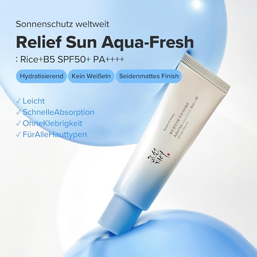 Detalle de Beauty of Joseon Relief Sun Aqua-Fresh Rice + B5 – SPF 50+ PA++++, 50 ml