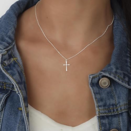 Thumbnail 3 de Annika Bella Silver Cross Necklace — Dainty, Durable Silver Chain with Small Cross Charm