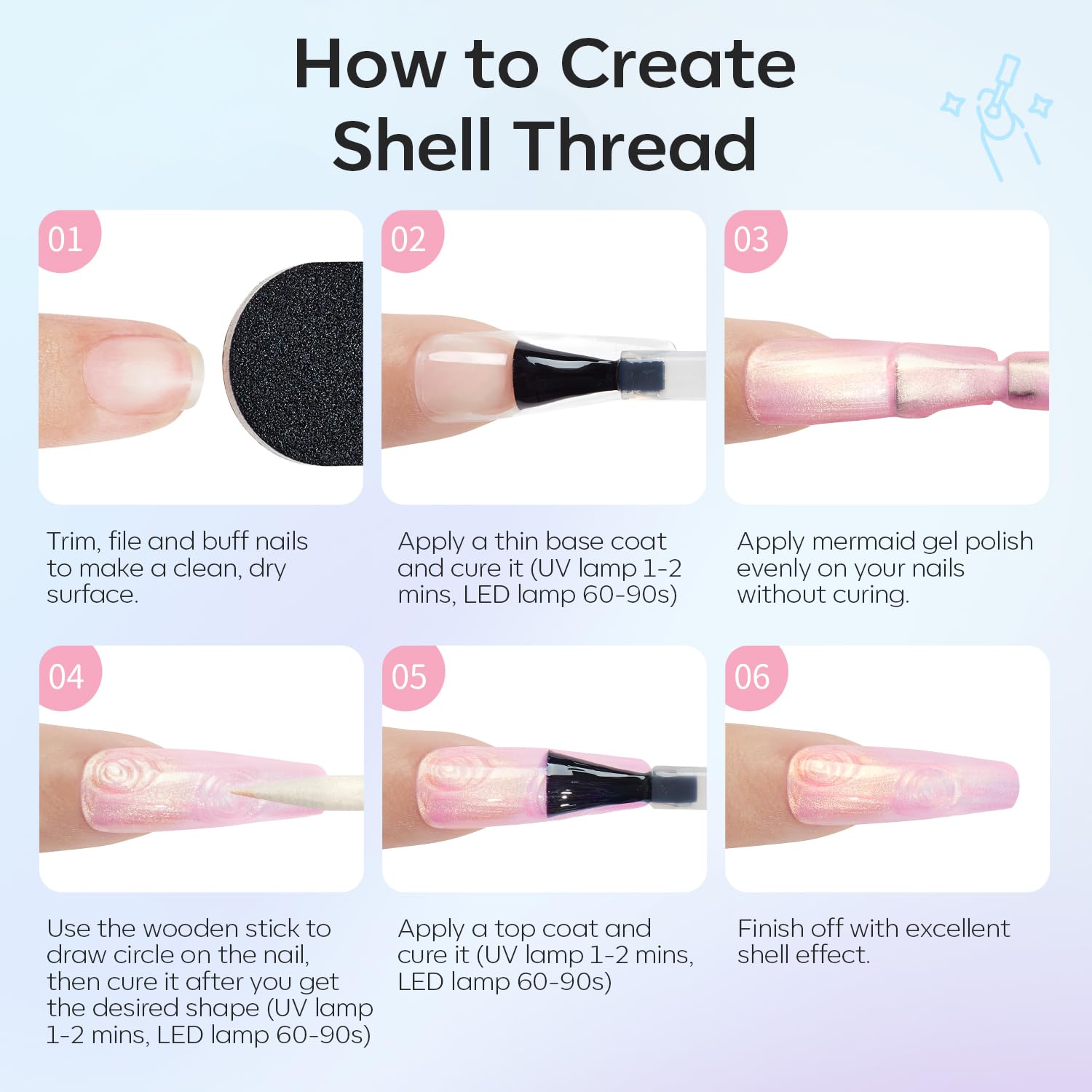 Thumbnail 6 de Modelones Cat Eye Gel Nail Polish, 6-Color Set