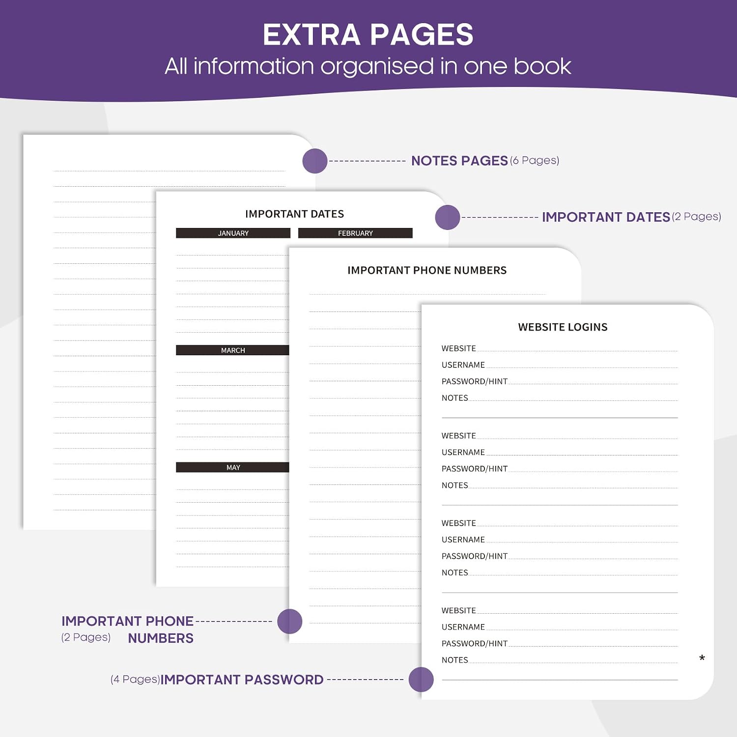 Detalle 1 de Taja Address Book, 5.2" x 6.8