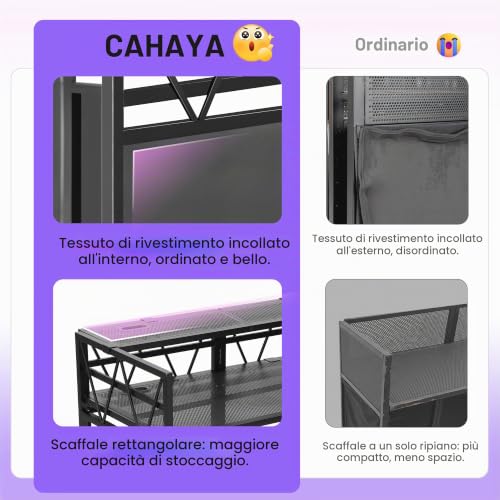 Detalle de CAHAYA Tavolo DJ Booth con Doppio Ripiano per Laptop e Controller