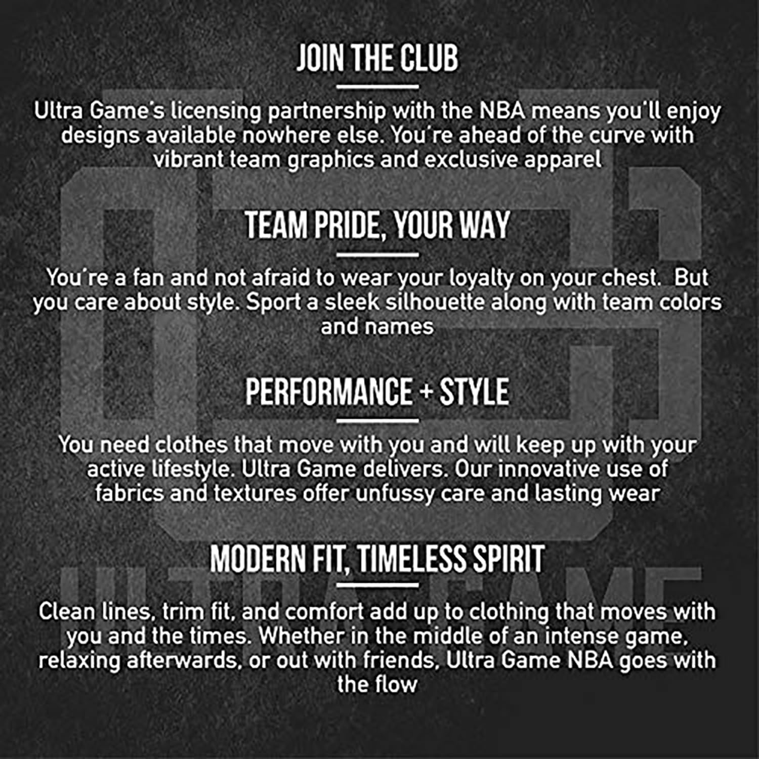 Detalle de Ultra Game Men’s NBA Official Quarter Zip Performance Long Sleeve Pullover T-Shirt