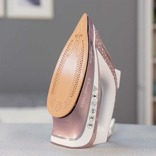 Detalle de Russell Hobbs Pearl Glide Steam Iron with Pearl Infused Ceramic Soleplate