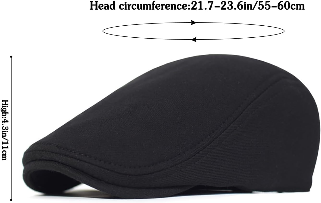 Thumbnail 6 de Malaxlx 2 Pcs Newsboy Flat Cap Beret Hat Set for Men and Women