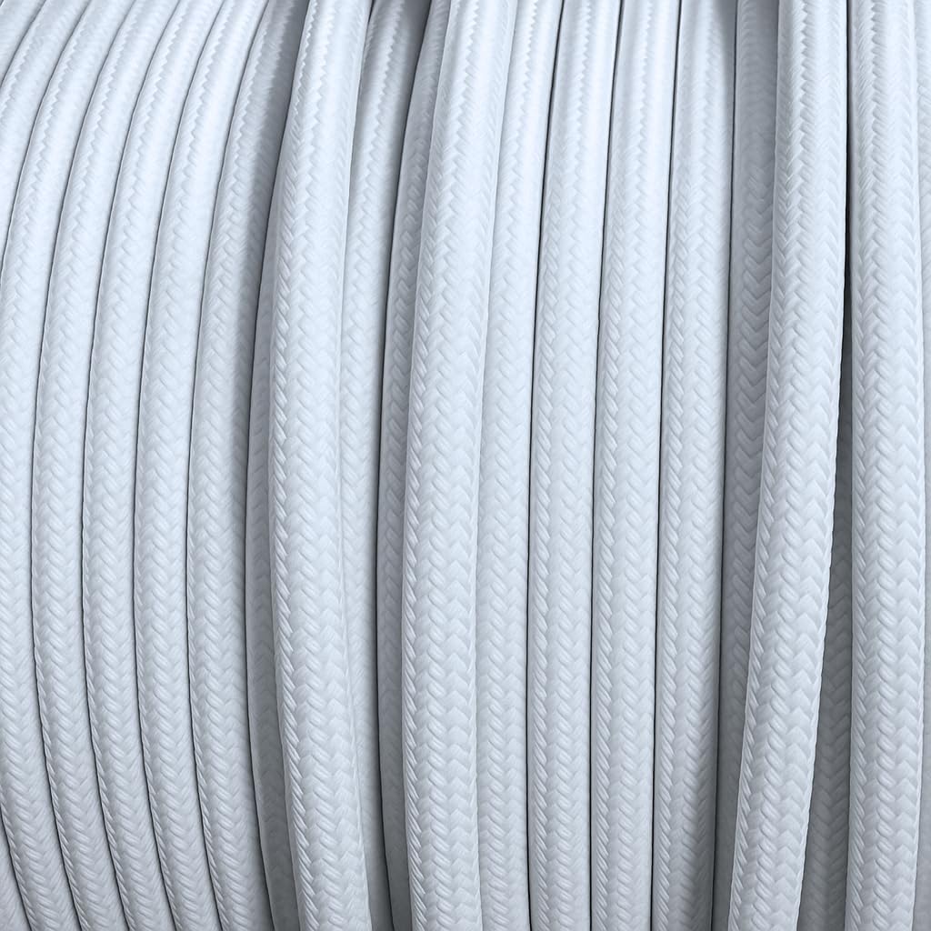 Thumbnail 1 de Smartect 2-Core Braided Electrical Cable, White, 3 Metres, 0.75 mm²
