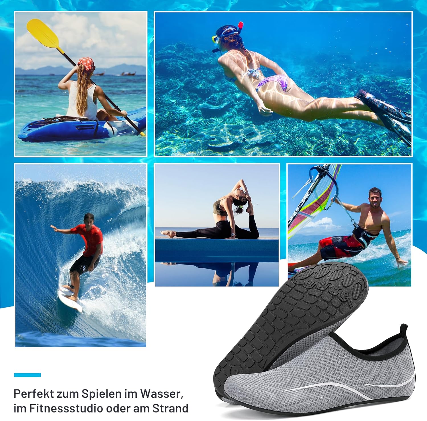 Thumbnail 6 de BARFULKER Schwimmschuhe – Badeschuhe Damen & Herren, schnell trocknend & leicht