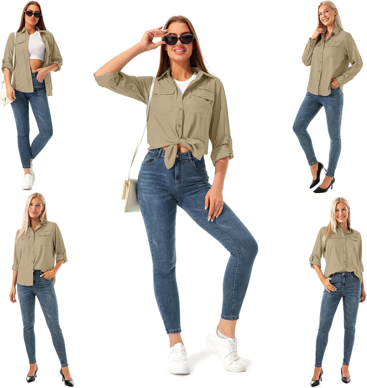Thumbnail 1 de Jessie Kidden Women’s Safari Shirts Long Sleeve with UPF 40 Sun Protection