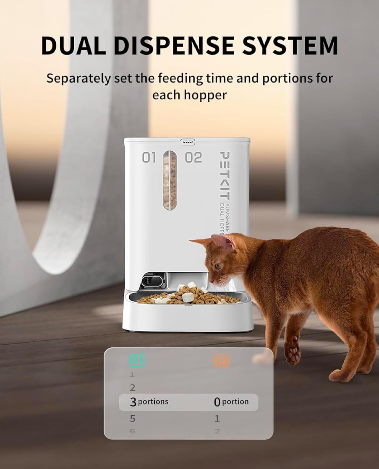Thumbnail 4 de PETKIT Automatic Cat Feeder with 5L Dual Hopper
