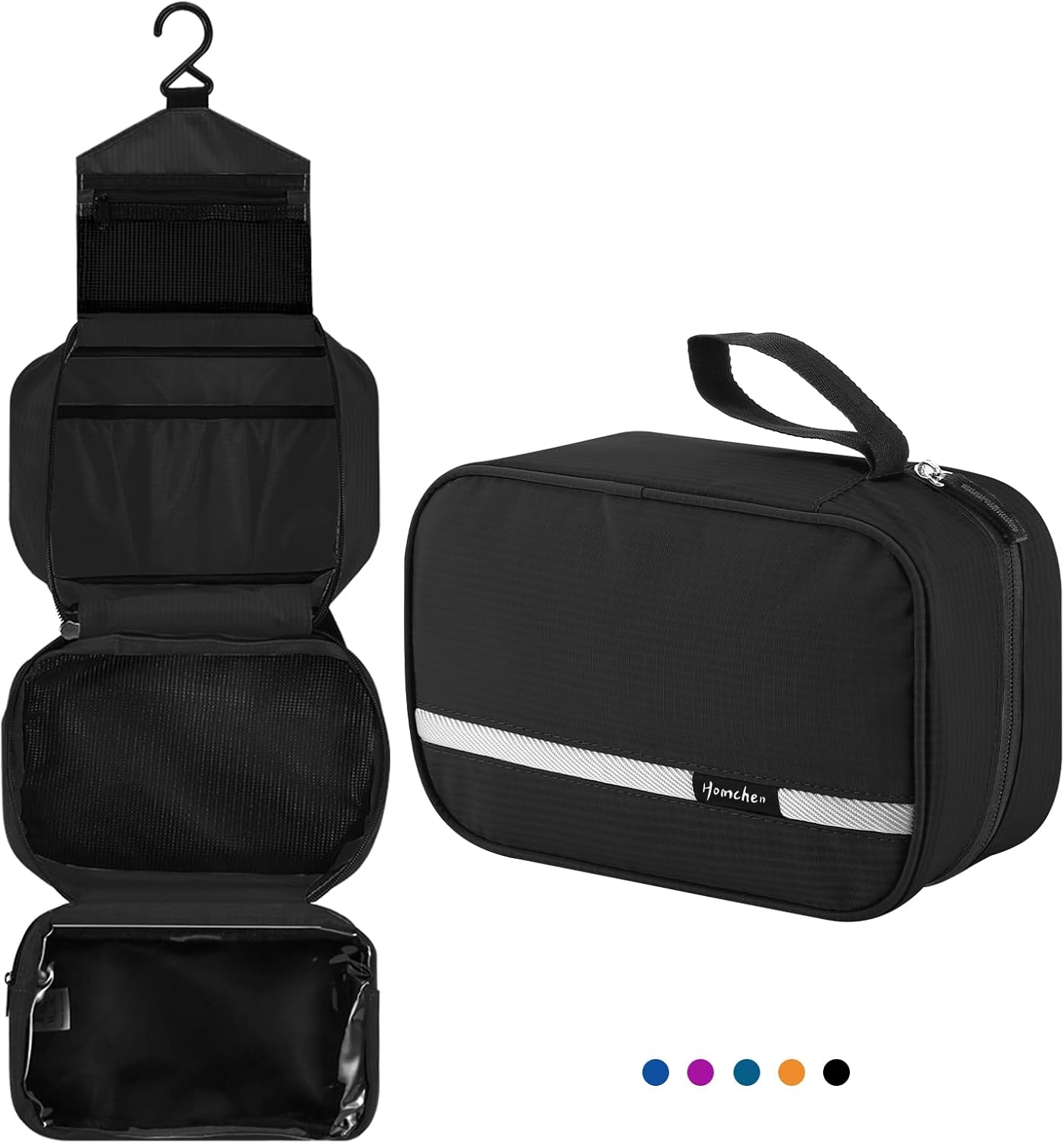 Thumbnail 6 de Homchen Hanging Travel Toiletry Bag: Waterproof Folding Cosmetic Wash Bag
