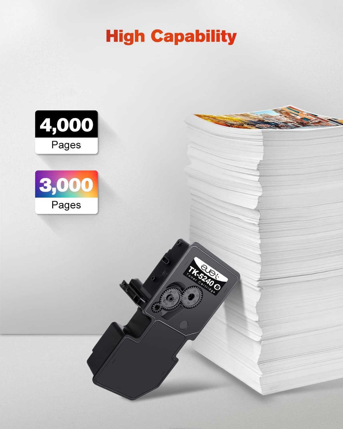 Thumbnail 2 de ejet TK-5240 4-Pack Compatible Toner for Kyocera TK-5240 (Black, Cyan, Magenta, Yellow)
