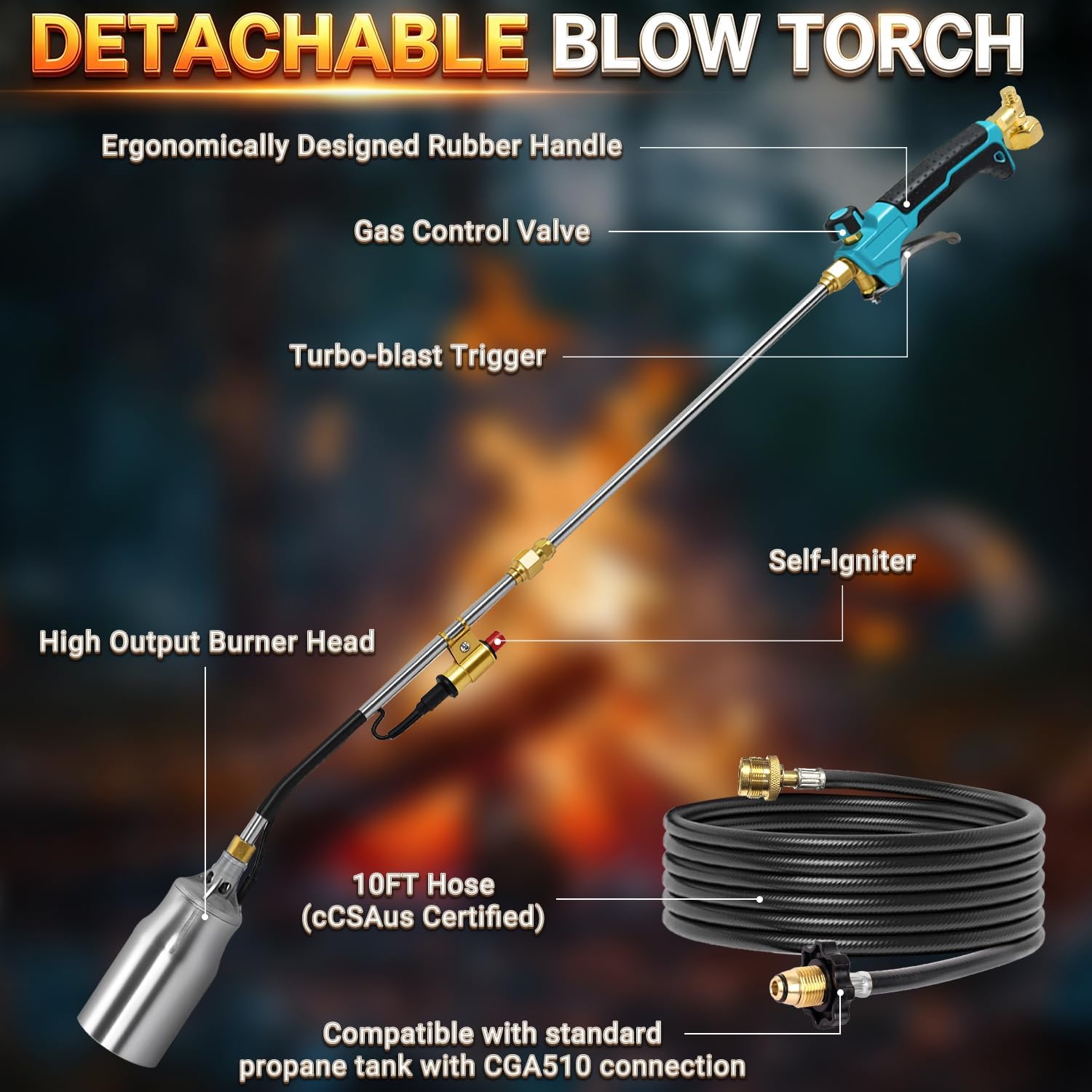 Detalle de Sondiko Propane Torch with 10-Foot Hose