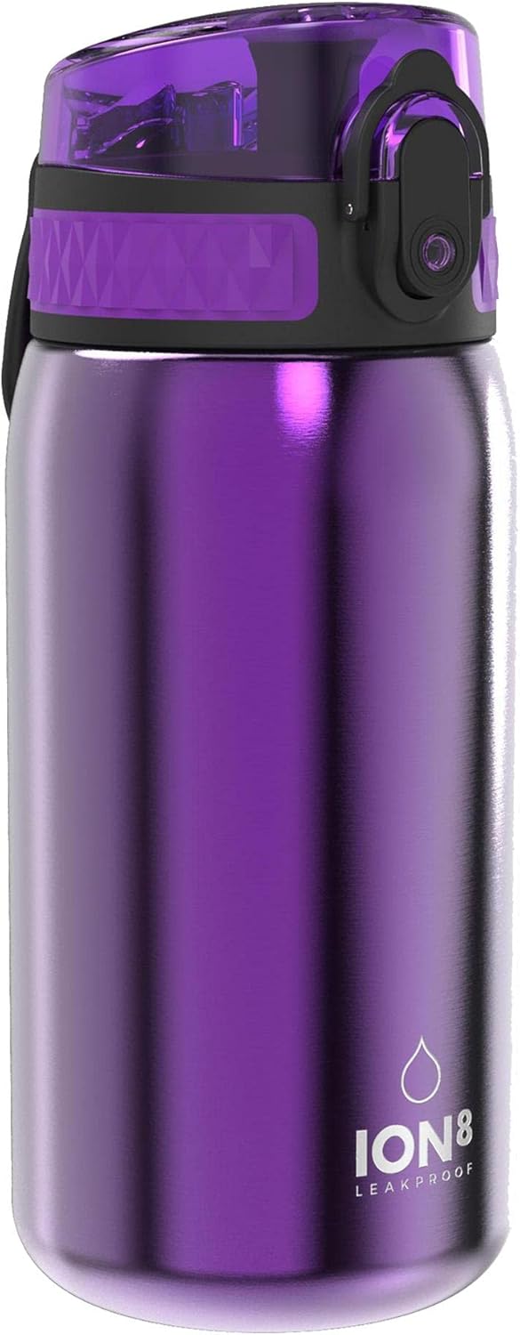 Detalle de ION8 Lightweight Steel Kids Water Bottle 400ml/13oz – Leak‑proof, Dishwasher Safe